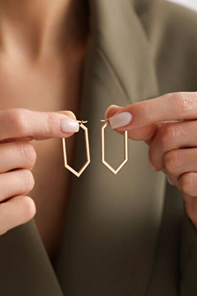 Sembol Gold Altın Küpe