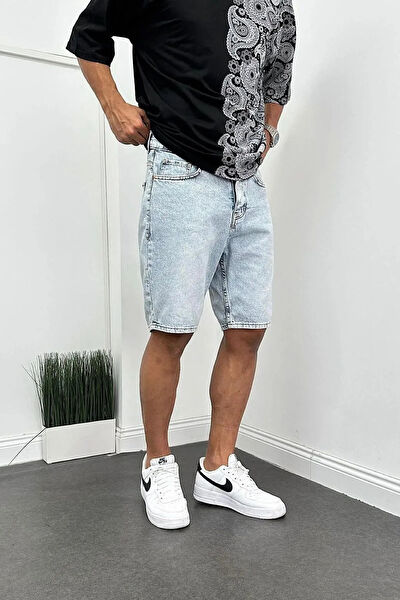 KAİZER DENİM Erkek Şort, Bermuda, Kapri