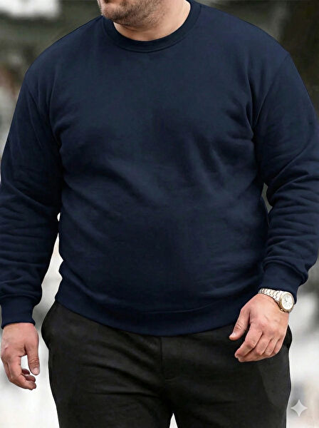 TEKSTİL Erkek Büyük Beden Sweatshirt