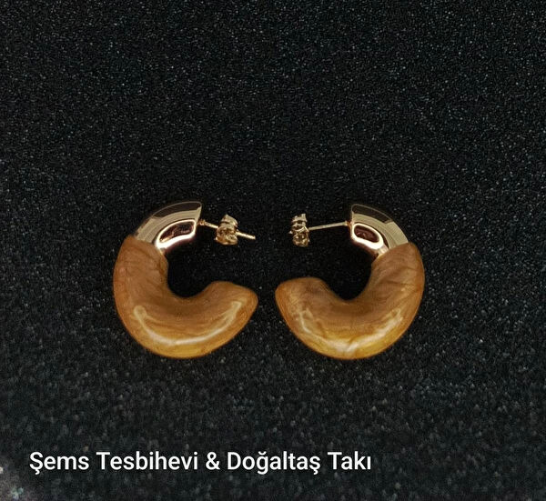 Şems Tesbih Evi Doğaltaş Takı Küpe