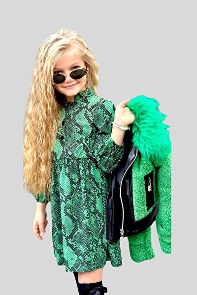 Turuncu Gardrop Kız Çocuk Elbise