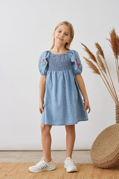 Turuncu Gardrop Kız Çocuk Elbise