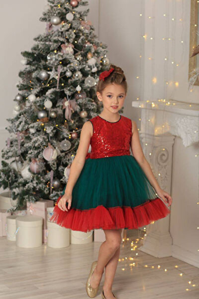 Turuncu Gardrop Kız Çocuk Elbise