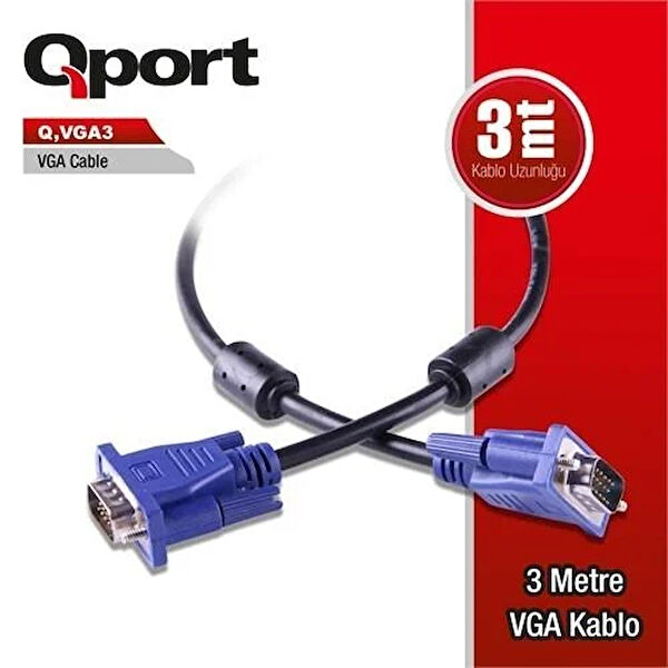 Qport VGA Kablo