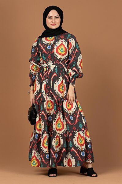 Sevitli Tesettür Elbise