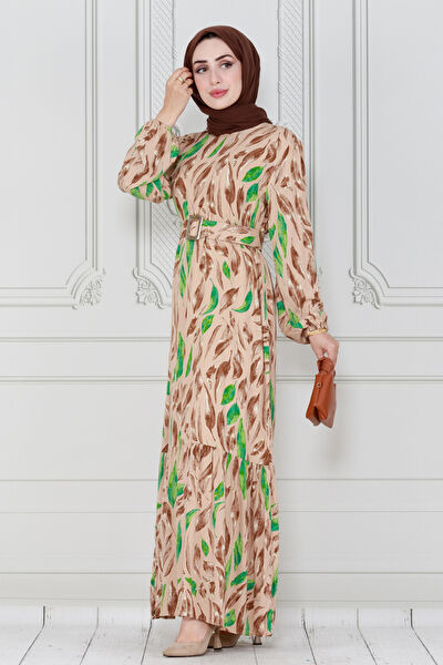 Sevitli Tesettür Elbise