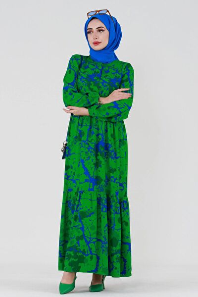 Sevitli Tesettür Elbise