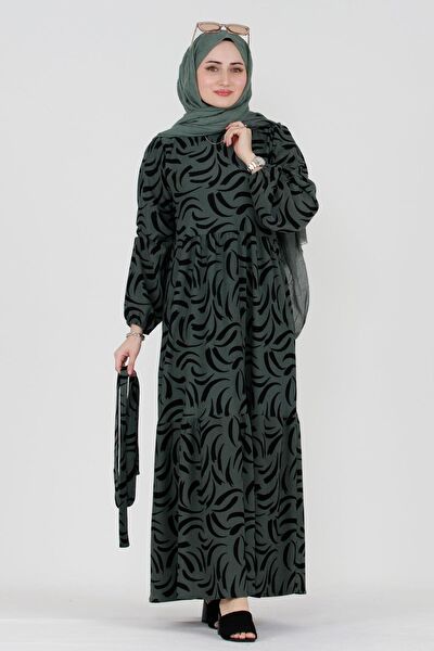 Sevitli Tesettür Elbise