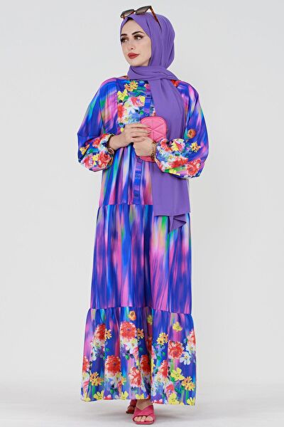 Sevitli Tesettür Elbise