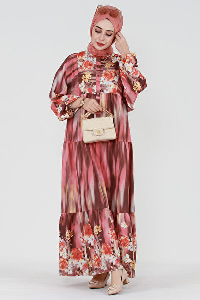 Sevitli Tesettür Elbise