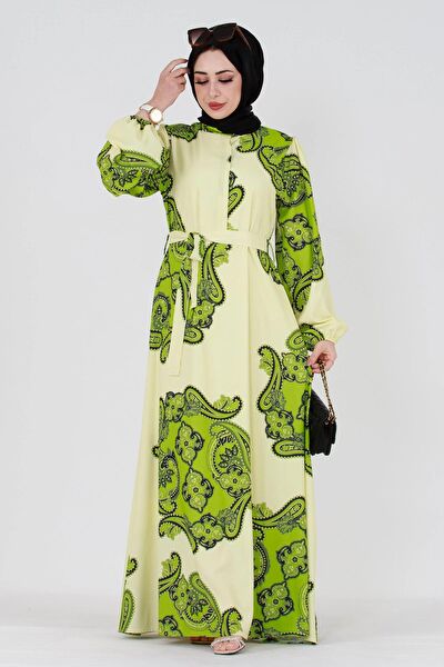 Sevitli Tesettür Elbise