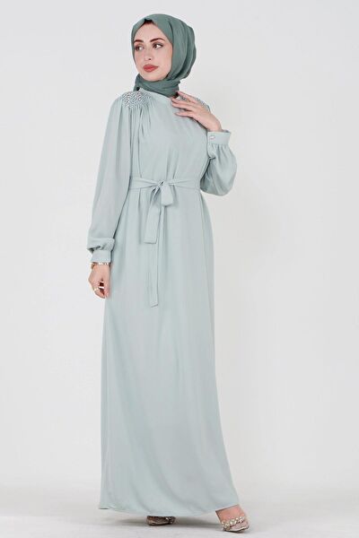 Sevitli Tesettür Elbise
