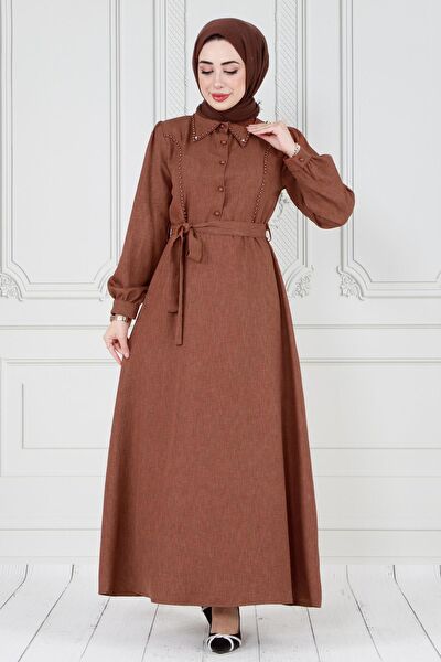 Sevitli Tesettür Elbise