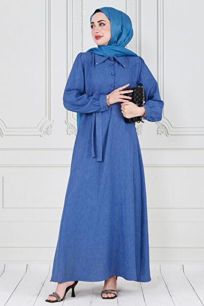 Sevitli Tesettür Elbise