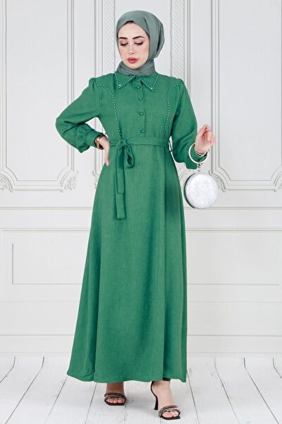 Sevitli Tesettür Elbise