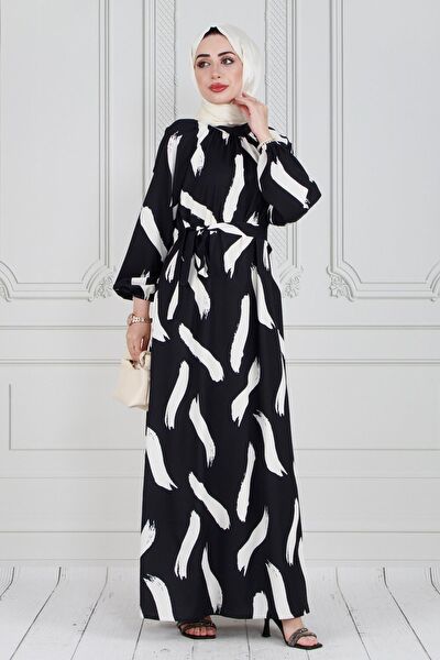 Sevitli Tesettür Elbise