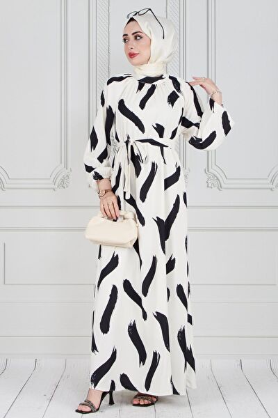 Sevitli Tesettür Elbise