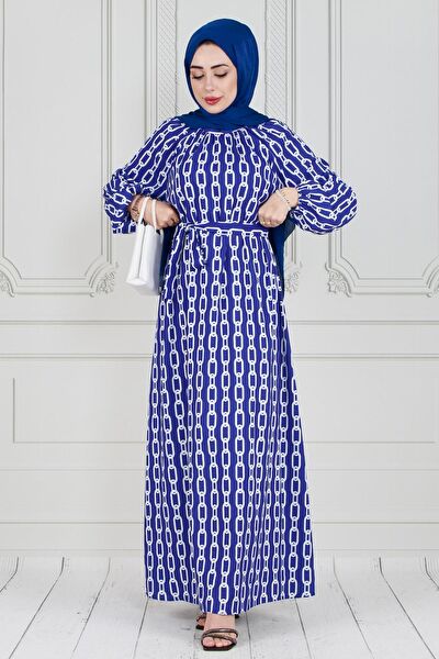 Sevitli Tesettür Elbise