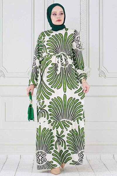 Sevitli Tesettür Elbise