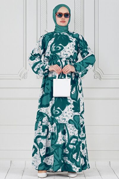 Sevitli Tesettür Elbise