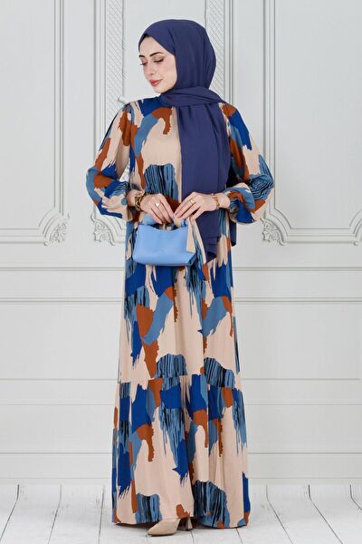 Sevitli Tesettür Elbise