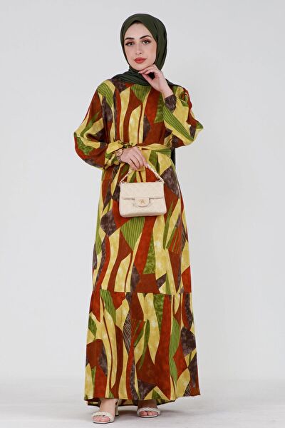 Sevitli Tesettür Elbise