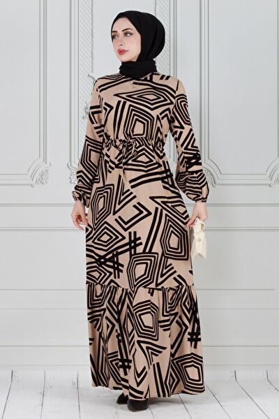 Sevitli Tesettür Elbise