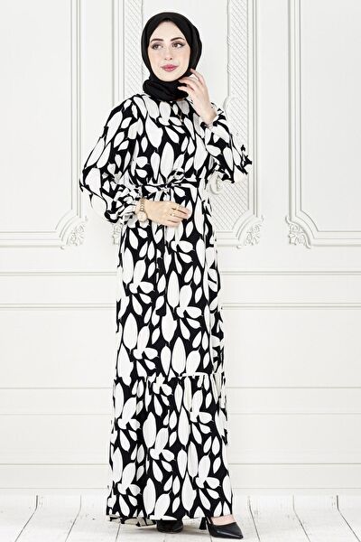 Sevitli Tesettür Elbise