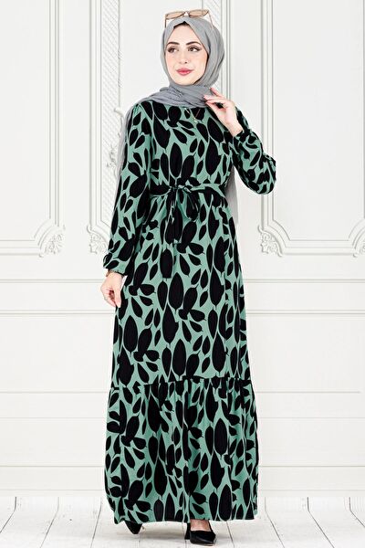Sevitli Tesettür Elbise