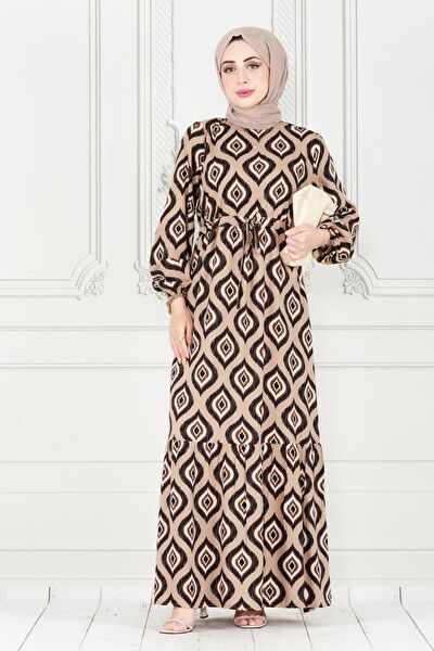Sevitli Tesettür Elbise