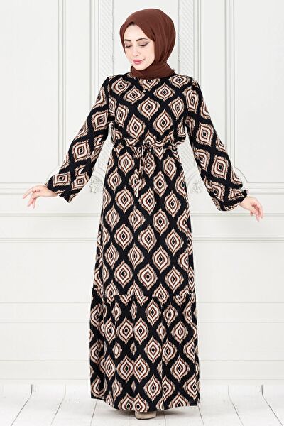 Sevitli Tesettür Elbise