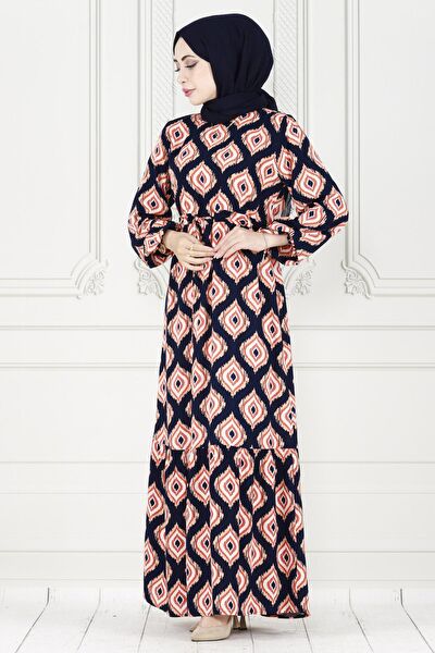 Sevitli Tesettür Elbise
