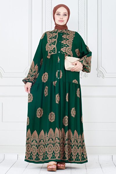 Sevitli Tesettür Elbise