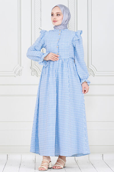 Sevitli Tesettür Elbise