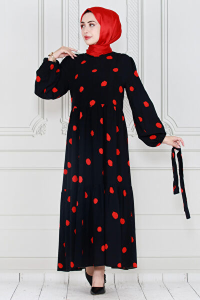 Sevitli Tesettür Elbise
