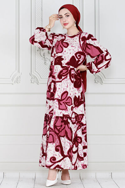 Sevitli Tesettür Elbise