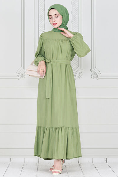 Sevitli Tesettür Elbise