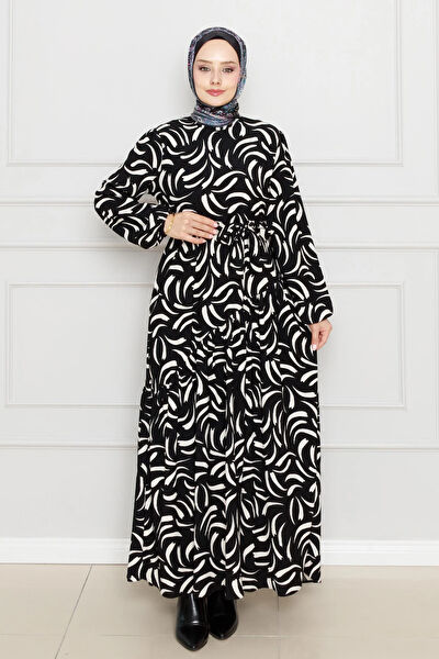 Sevitli Tesettür Elbise