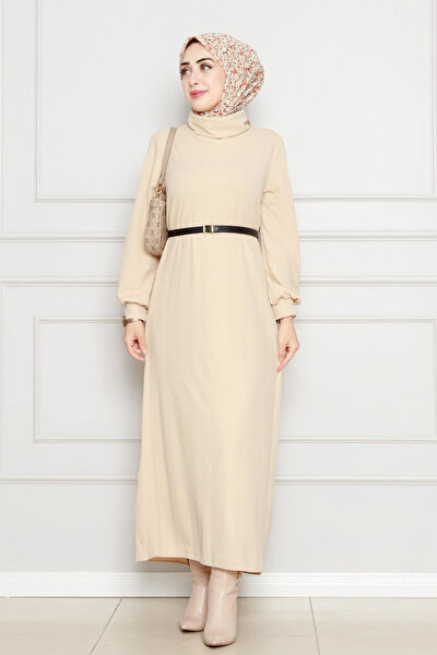 Sevitli Tesettür Elbise