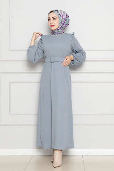 Sevitli Tesettür Elbise