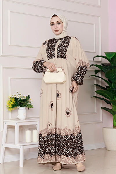 Sevitli Tesettür Elbise