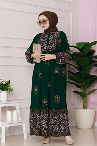 Sevitli Tesettür Elbise