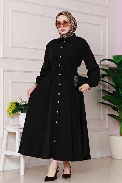 Sevitli Tesettür Elbise