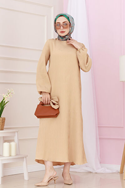 Sevitli Tesettür Elbise