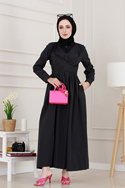 Sevitli Tesettür Elbise
