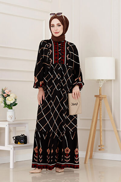 Sevitli Tesettür Elbise