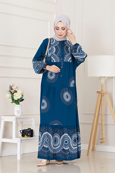 Sevitli Tesettür Elbise