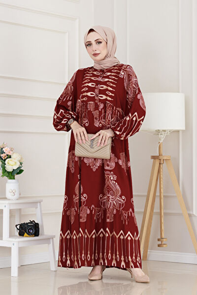 Sevitli Tesettür Elbise