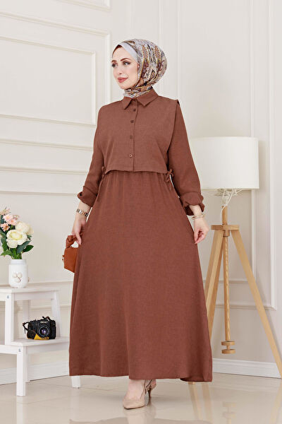 Sevitli Tesettür Elbise