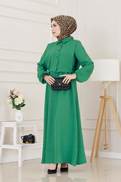 Sevitli Tesettür Elbise